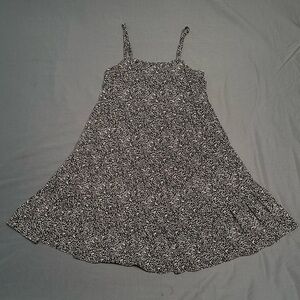 Old Navy Tiered Black Dress with Tan Spots
